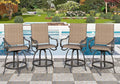 PHI Villa Outdoor Swivel Bar Stools Set of 4, Counter Height Patio Chairs by PHIVILLAThepioneerofcomfortablehouseholdsupplies