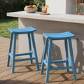 Ciokea 2 Set 29" Outdoor Bar Stools Heavy Duty HDPE Outdoor Stools Weatherproof by CIOKEA