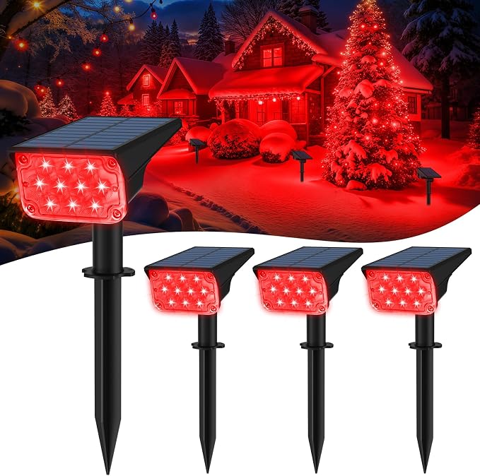 T-SUNUS Christmas Red Solar Lights by T-SUNUSLighting