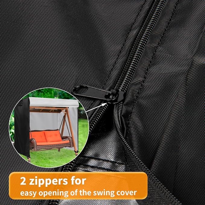 Kasla Swing Cover, Waterproof, Fits Outdoor Patio Swing 3 Seater & Backyard - Image 5
