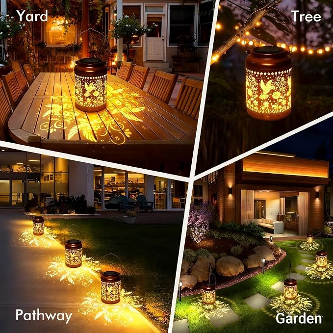 Hummingbird Solar Lanterns Outdoor Garden Decor Solar Lights Waterproof - Image 6