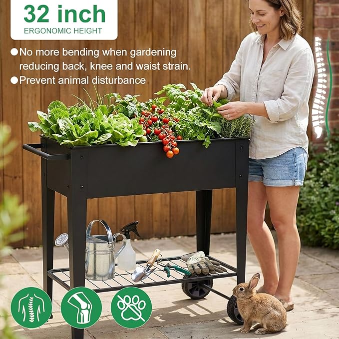 Elevated 32" Tall Raised Garden Bed - Image 4