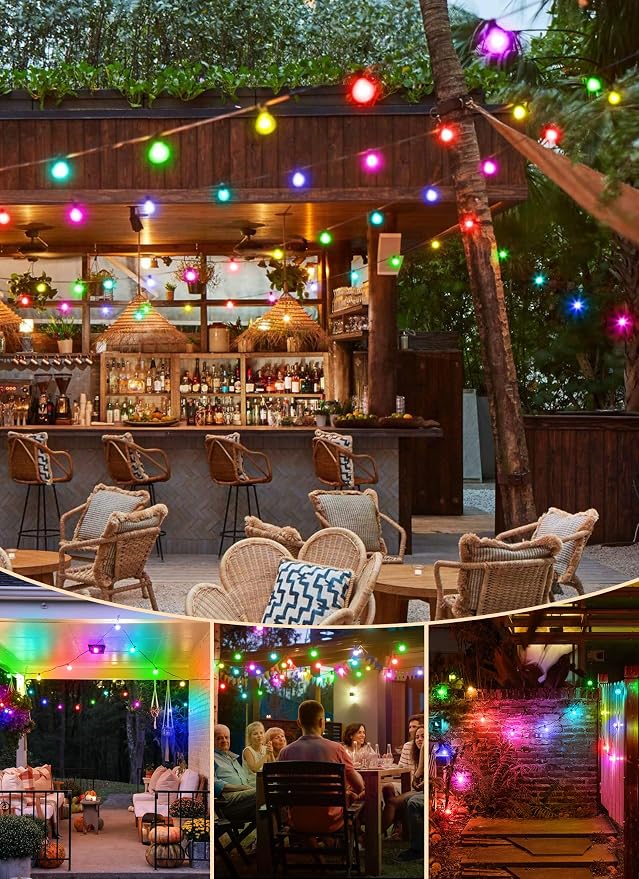 Brightown RGBW Outdoor String Lights, 58FT LED Patio Lights - Image 8