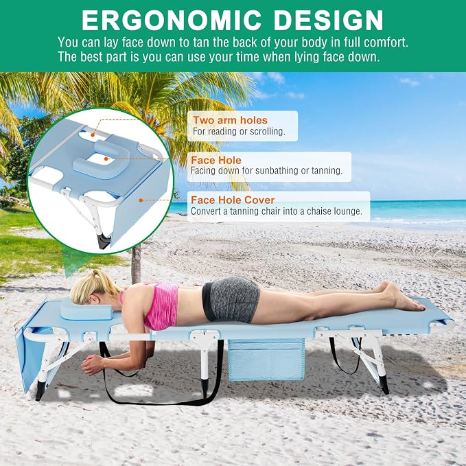LILYPELLE Folding Chaise Lounge Chair - Image 3