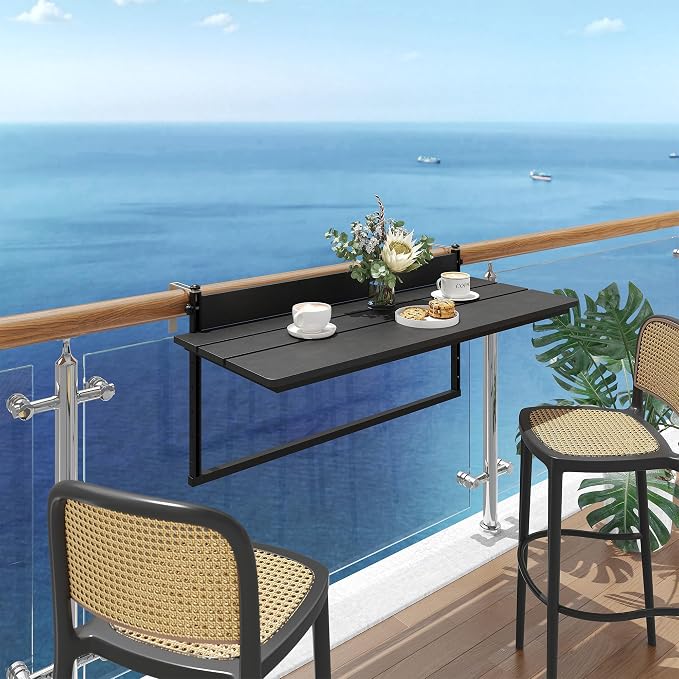 Sundale Outdoor 40" Large Folding Balcony Table - Image 7