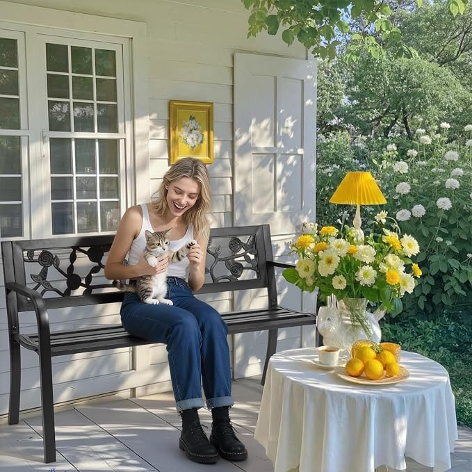 Outvita Outdoor Bench, Patio Bench - Image 2