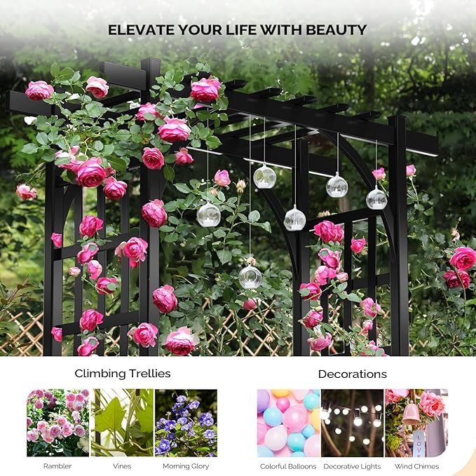 VINGLI Garden Arbor, PVC Wedding Arch - Image 6