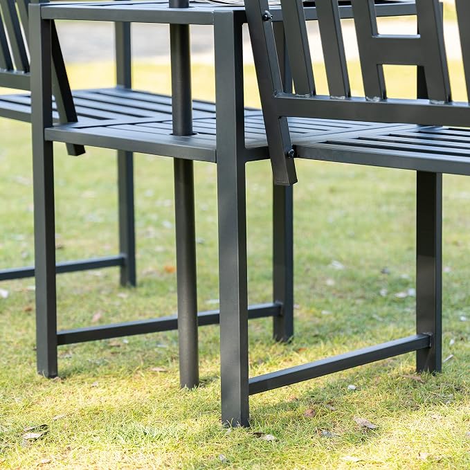 Outsunny Metal Garden Bench - Image 8