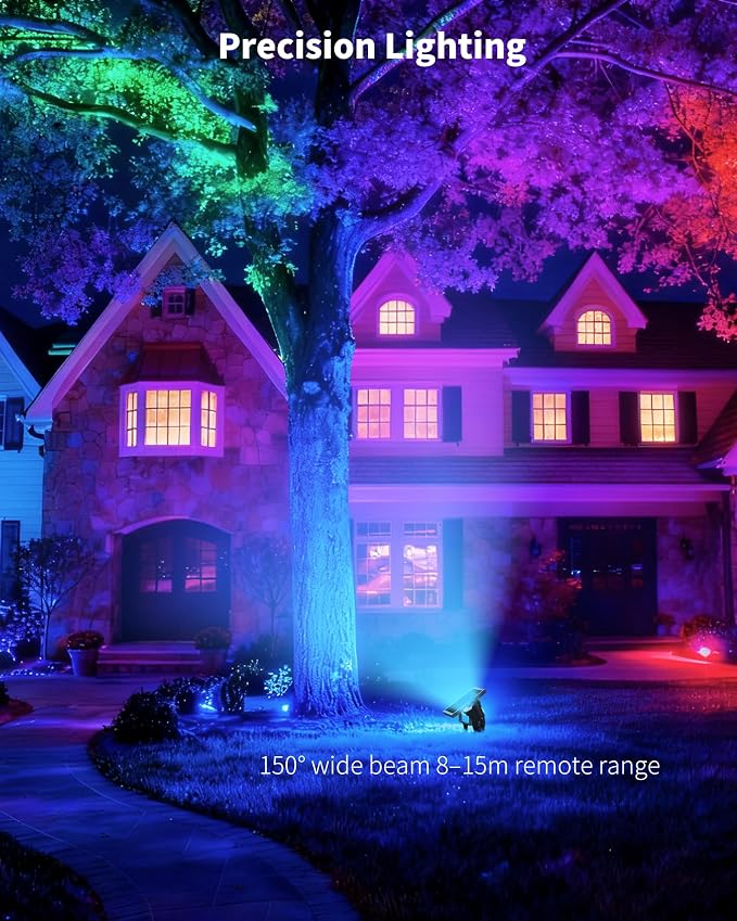 Ofuray Solar Spot Lights Outdoor, RGB Color Changing - Image 7