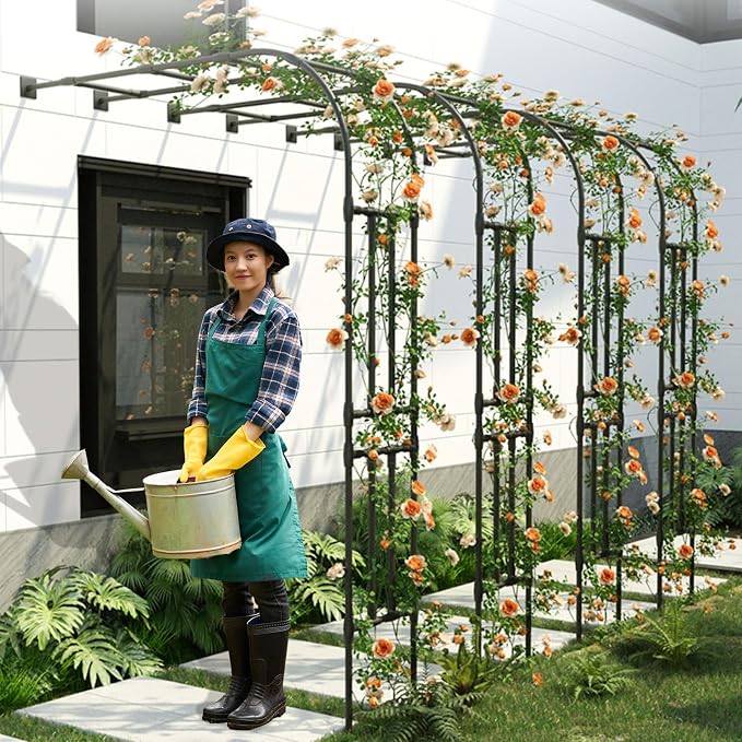 Half Sided Arch Against The Wall Garden Trellis - Image 6