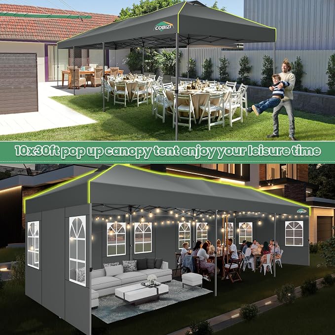 COBIZI 10x30 Pop Up Canopy Tent - Image 6