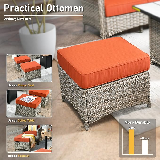 HOOOWOOO 6 Piece Patio Furniture Conversation Sets - Image 8