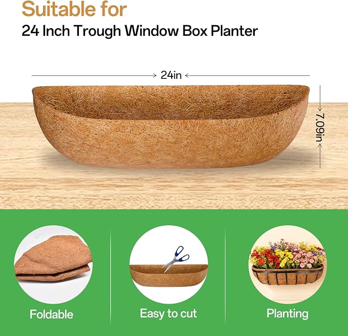 ZeeDix 24 Inch Trough Coconut Liners - Image 2