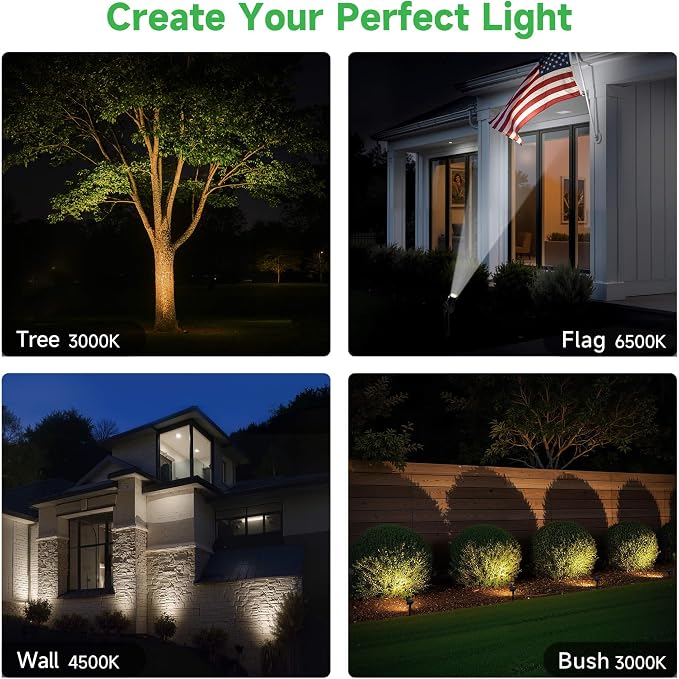 Solar Spot Lights Outdoor, Adjustable Angle Waterproof Landscape Spotlight - Image 7