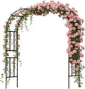Twira Garden Arch Trellis, 7.9FT Metal Garden Arbor Trellis by TWIRA