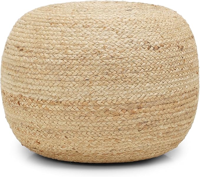 REDEARTH · Jute Circular Pouf Ottoman - Image 4