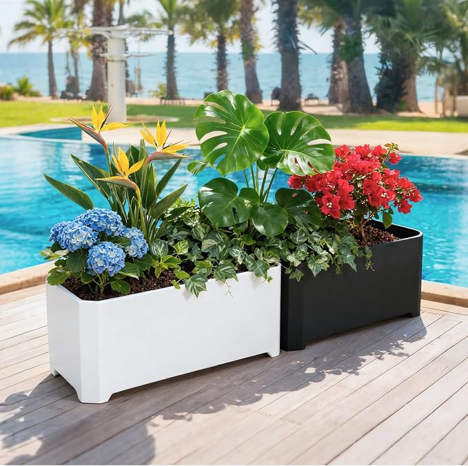 Steel Planter Box-36"x15"x15"-Large Rectangular Planters - Image 6