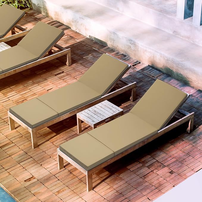 Pinkunn Chaise Lounge Cushion Waterproof Outdoor Lounge Chair Cushions 21 x 72 - Image 4