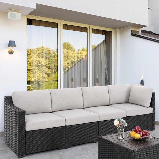 HAPPATIO 5 Piece Patio Conversation Set, All-Weather Patio Furniture Set - Image 4