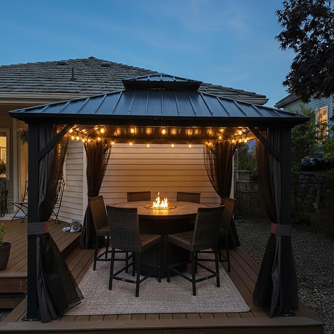 PURPLE LEAF 10'x10' Hardtop Gazebo by PURPLELEAF