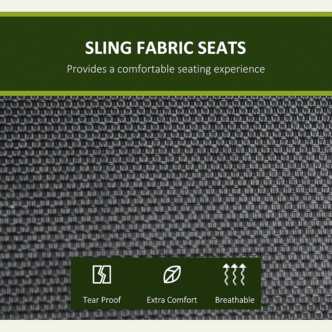 Outsunny 3-Seat Outdoor Porch Swing Chair, Patio Swing Glider - Image 4