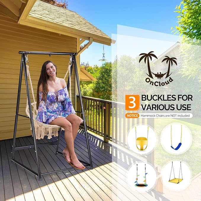 ONCLOUD Hammock Chair Stand, Heavy Duty Steel Stand - Image 5