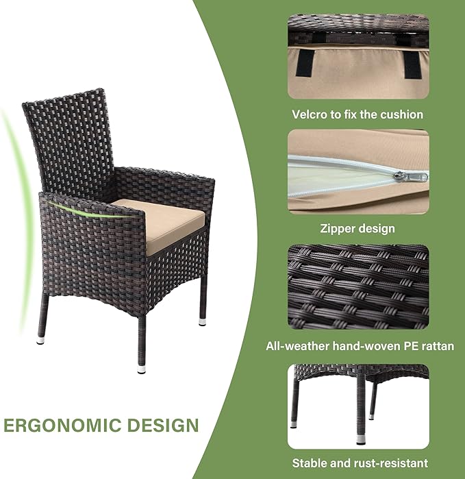 ALAULM 10 Piece Outdoor Patio Dining Set - Image 3