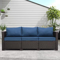 Outdoor Couch Wicker Patio Furniture 3-seat Sofa Outdoor Furniture Deep Seat by Unknown