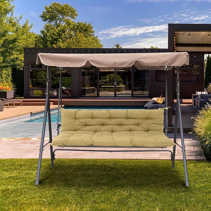Outside Benches Cushion with Backrest, Thicken Waterproof Swing Cushions 2/3 - Image 6