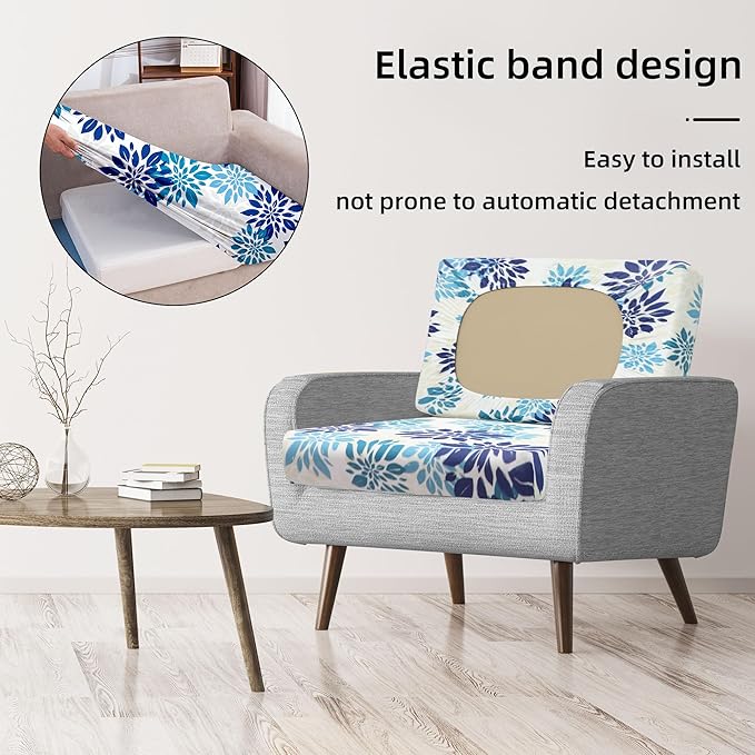 8Pcs Stretch Patio Cushion Covers, Outdoor Couch Covers Replacement, Outdoor - Image 5