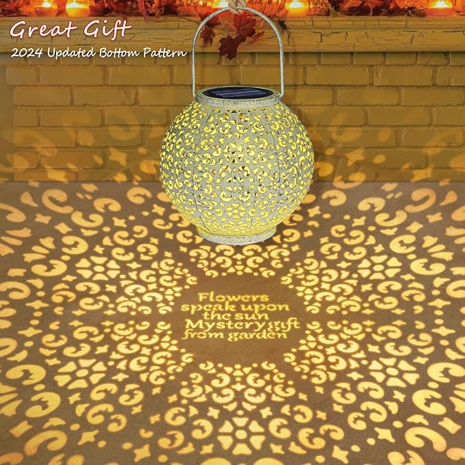 Outdoor Solar Big Lantern Waterproof Mothers Day Garden Gifts - Image 2