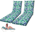 2 Pcs Indoor Outdoor Chaise Lounge Cushions 72 x 22 Inches Sponge Bench Outdoor by SmoothNovelty