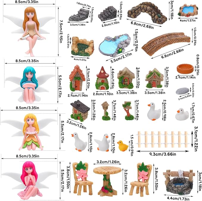 35 Pcs Fairy Garden Accessories Miniatures Garden Kit - Image 7