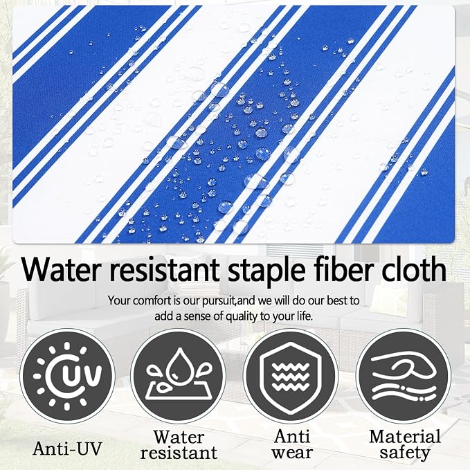 14Pcs Outdoor Cushion Covers Replacement Washable Waterproof UV w/Zipper - Image 4