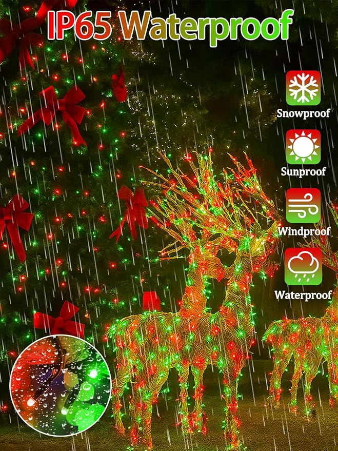 4 Pack 180FT Solar Christmas Lights Outdoor Waterproof, Super Bright 320 LED - Image 2