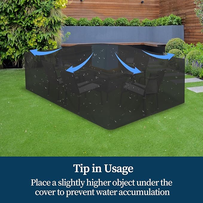 Easy-Going Rectangle Patio Furniture Cover Waterproof Outdoor Dining Table and - Image 6
