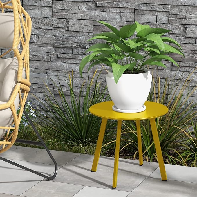 Grand patio Outdoor Side Table Round End Table - Image 4