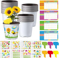 Capoda 24 Sets Garden Flower Pots Crafts Kit DIY Spring Plastic Seedling by Capoda