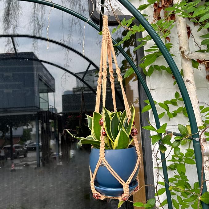 Macrame Plant Hanger for 5 to 10 Inch Plant Pots, Hanging Planter Basket Holder - Image 6