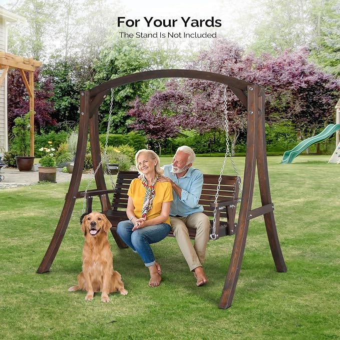 VINGLI 5FT Wooden Swing Frame, 1000LBS Heavy Duty A-Frame Porch Swing Stand - Image 8