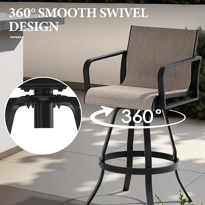 Crestlive Products Outdoor Swivel Bar Stools - Image 4