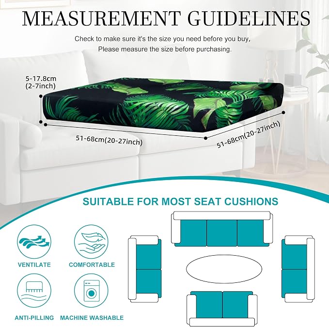 12Pcs Stretch Patio Cushion Covers, Outdoor Couch Covers Replacement, Outdoor - Image 2