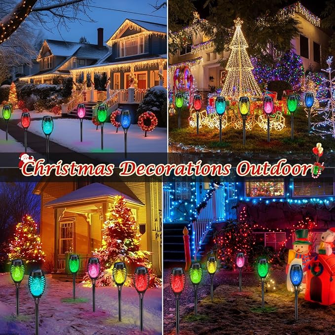 IkeeRuic Christmas Decorations Outdoor, Solar Torch Light - Image 2