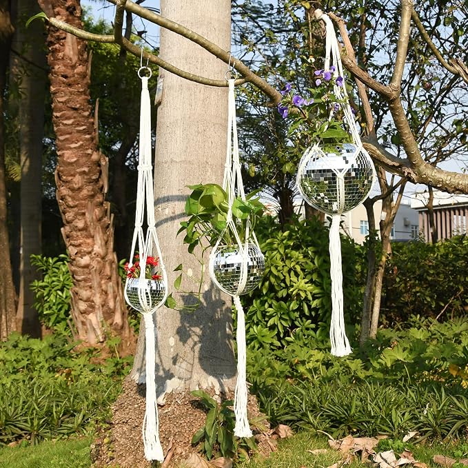 6" Disco Ball Planter, Disco Ball Plant Hanger - Image 7