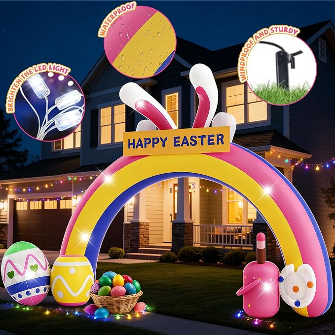 10FT Easter Inflatables Archway - Image 6
