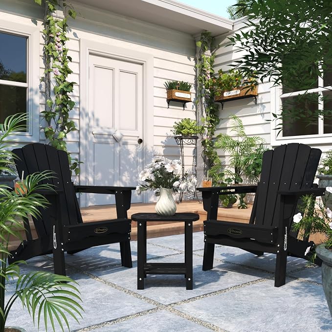Adirondack Outdoor Side Table, 2-Tier Sturdy Patio End Table Weather Resistant - Image 2