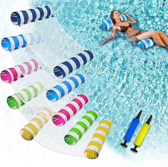 JUXIAO 5 Pack Upgrated XL Water Pool Floats, 4-in-1 Multi-Purpose Water Pool by Unknown