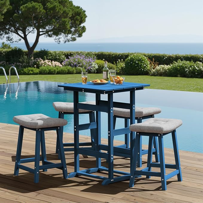 Ciokea 4 Set 24" Outdoor Bar Stools - Image 8