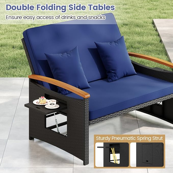 Tangkula Patio Rattan Daybed - Image 7