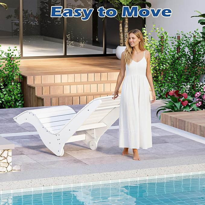 MELLCOM HDPE Pool Lounge Chair, in Pool Lounge Chair up to 10-Inches of Water - Image 2